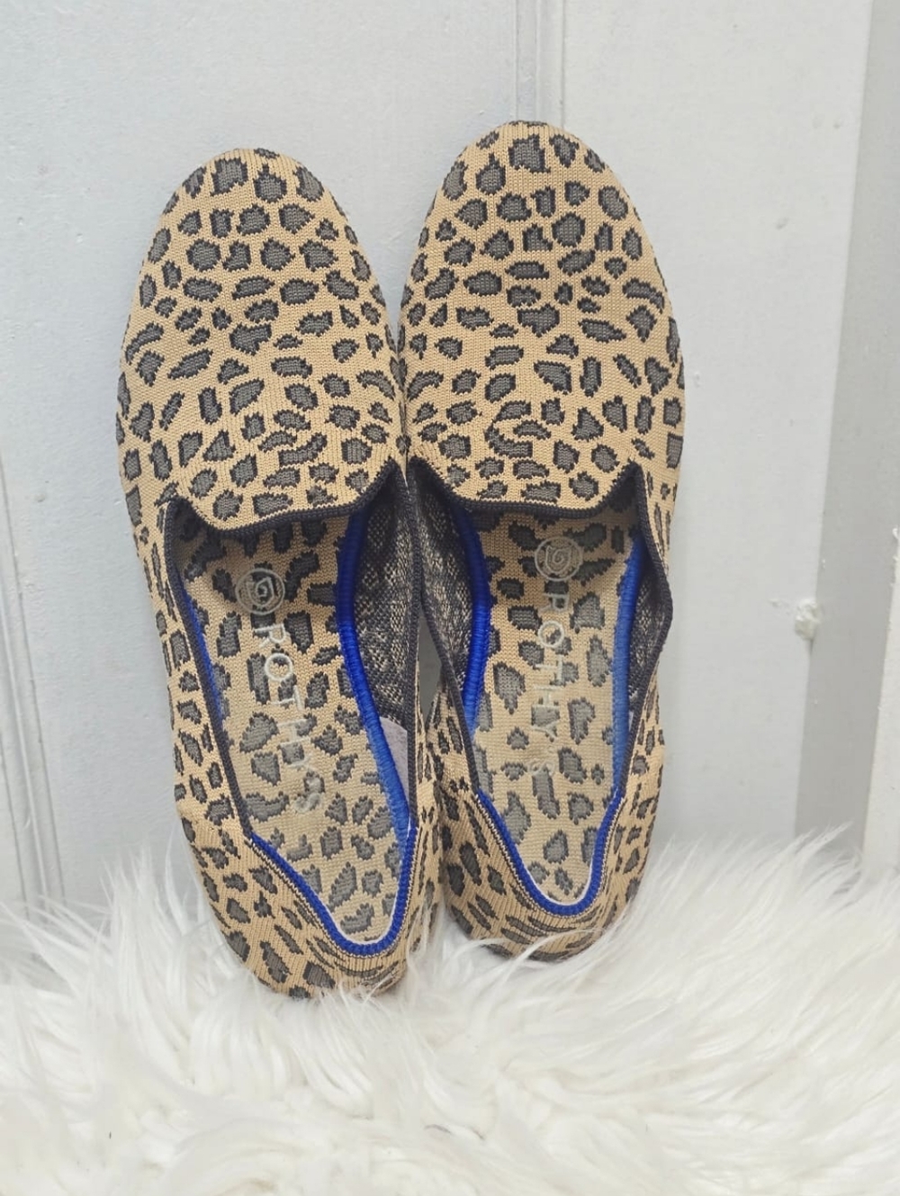 Rothy's The Loafer Women's Leopard Print Knit Slip On Shoes Flats Size 9 - Picture 3 of 7